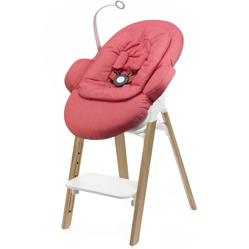 Stokke Steps Newborn Bouncer Seat – Oak Natural/Red
