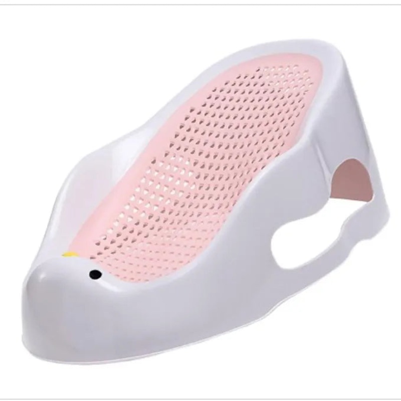 Baby Bath Support Use from Birth Until Sitting up Comfort Non-Slip Portable Lounger Soft Quick-Dry Bath Rack for Newborn Toddler Infant Baby Pink