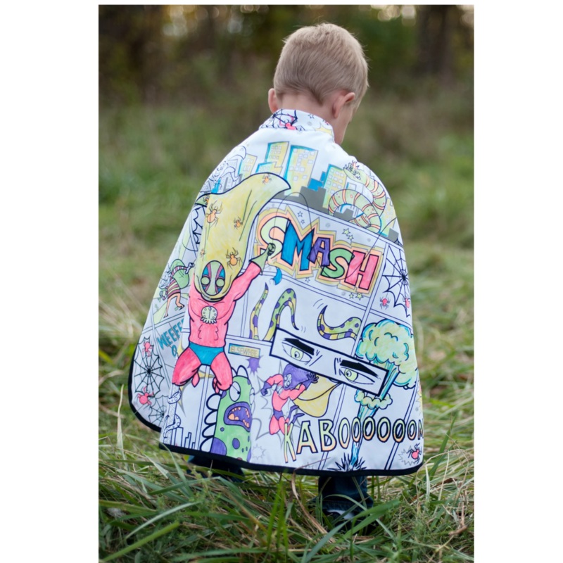 Spider Superhero Color-A-Cape 4 T/5 T/6 T/7y