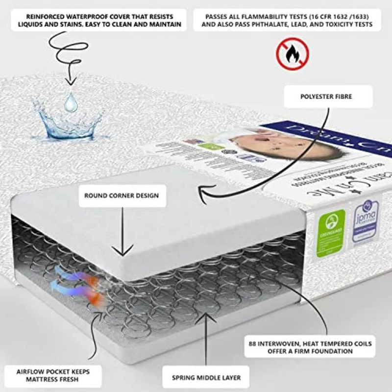 Twilight 5 88 Coil Innerspring Crib and Toddler Mattress