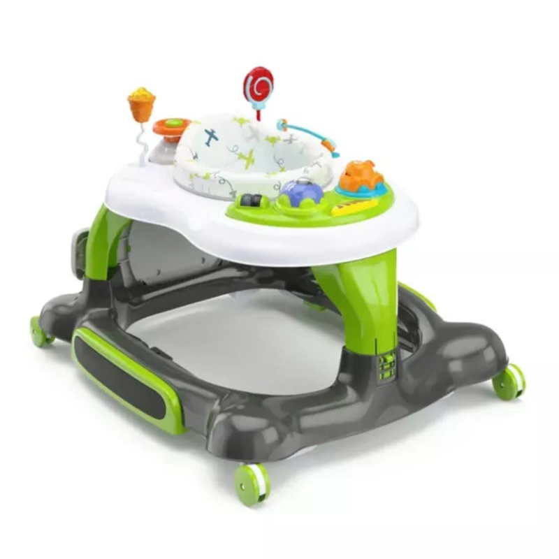 3-in-1 Activity Walker and Rocker with Jumping Board – Green