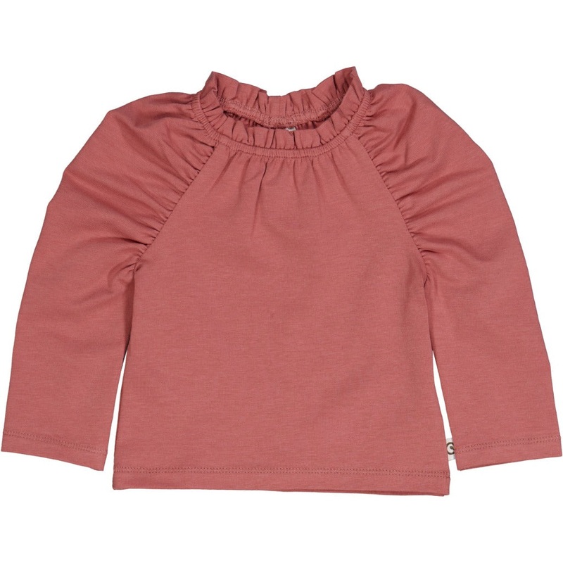 Cozy Me Gather Long-Sleeve Baby Top – Rose 0-3 months