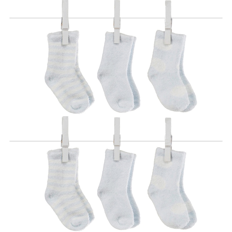 Little Giraffe Box of Socks – Dot, Solid, Stripe – Blue – 0 to 12 Months