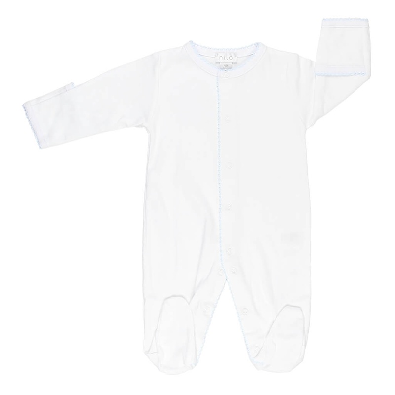 NLO Basic Footie Solid White/Blue