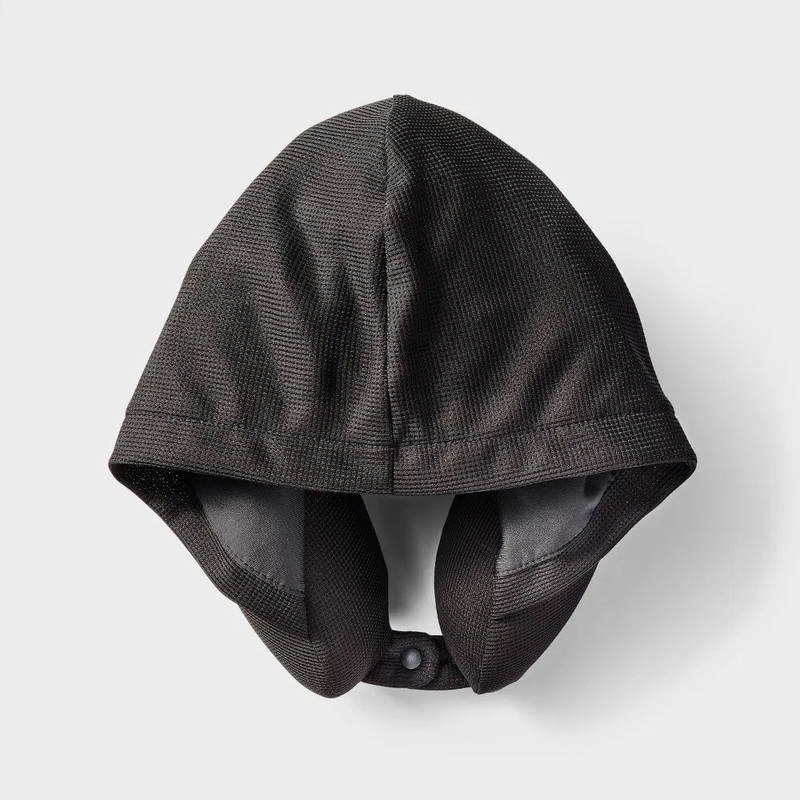 Travel Hoodie Neck Pillow Black – Open Story
