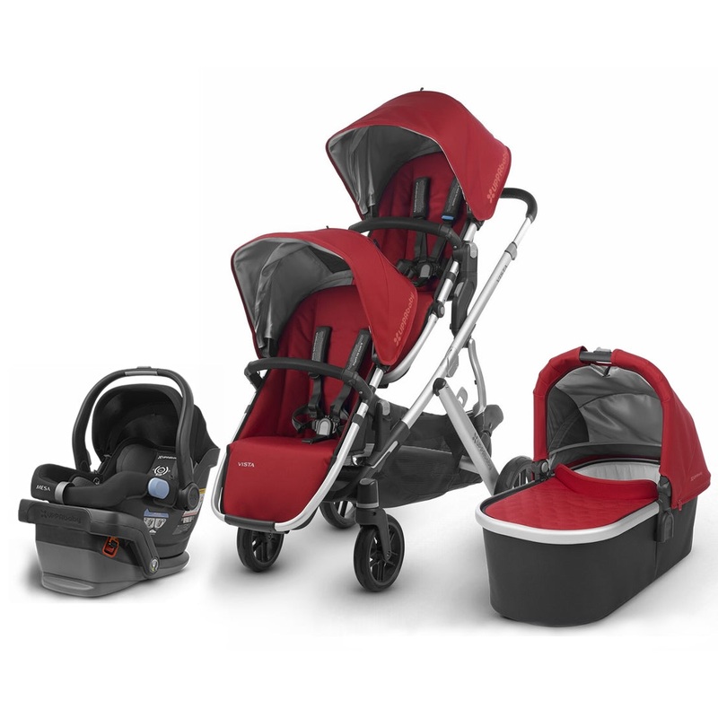UPPAbaby 2018 Vista Double Stroller + Mesa Car Seat – Denny/Jake
