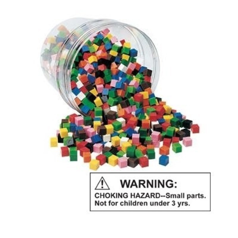 10-Color Centimeter Cubes – Set of 500