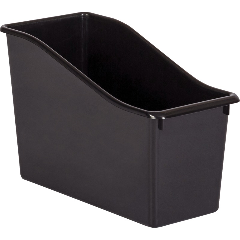 Black Plastic Book Bin