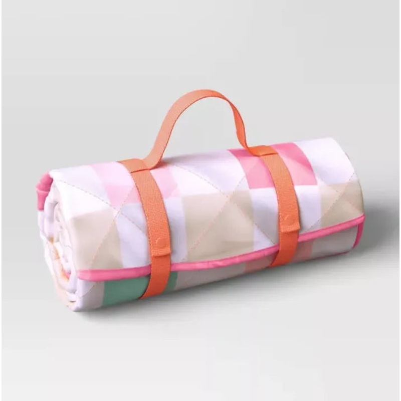 Bright Checkerboard Picnic Blanket