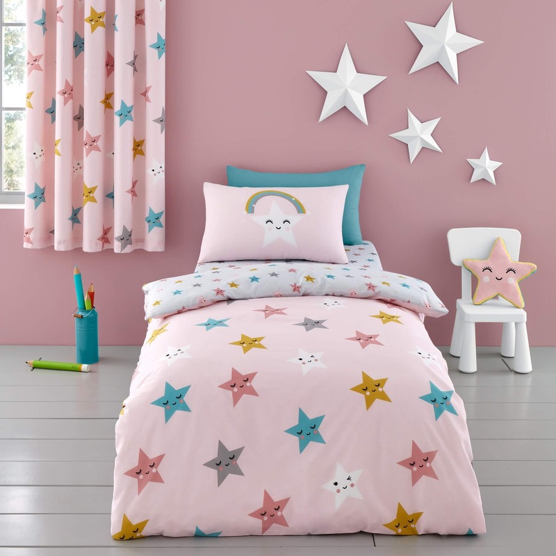 Duvet Cover Set for Single Happy Stars