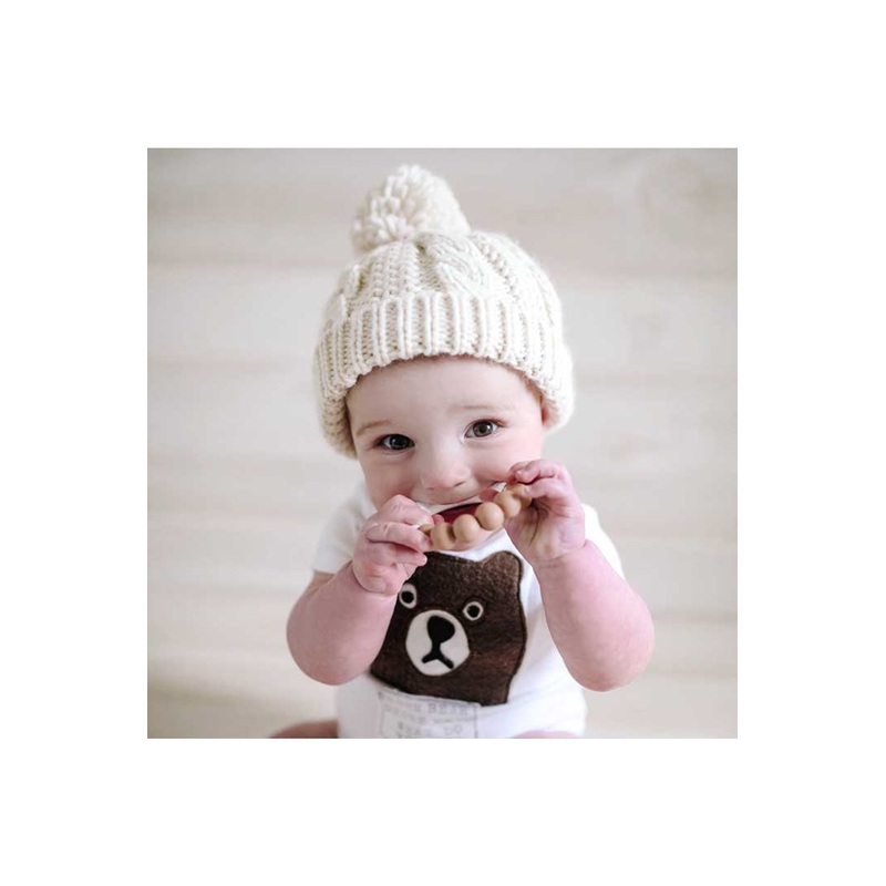 Huggalugs Natural Cable Beanie