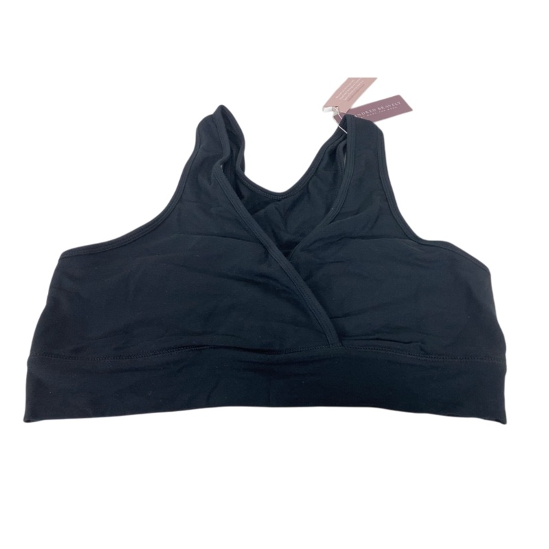 Kindred Bravely French Terry Racerback Nursing and Sleep Bra, Black, Large