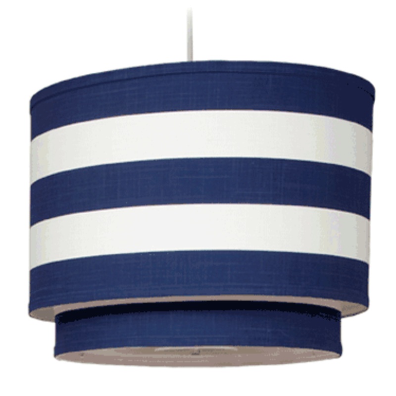 Oilo Stripe Double Cylinder Light in Cobalt Blue