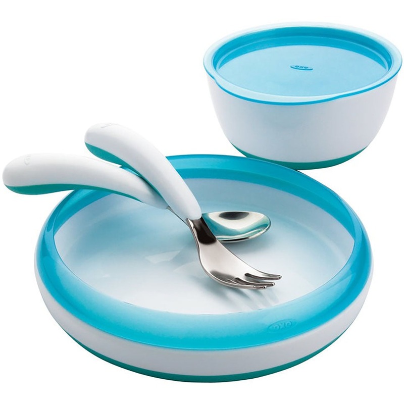 OXO Tot 4 Piece Feeding Set in Aqua