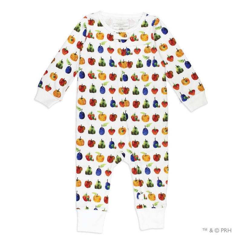 Very Hungry Caterpillar Organic Footless 2-Way Zipper Romper – Fruit 9-12 months