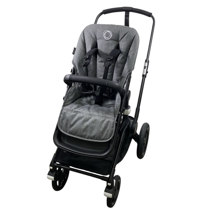 Bugaboo Fox 3 Stroller, 2022, Black, Grey Melange, No Canopy