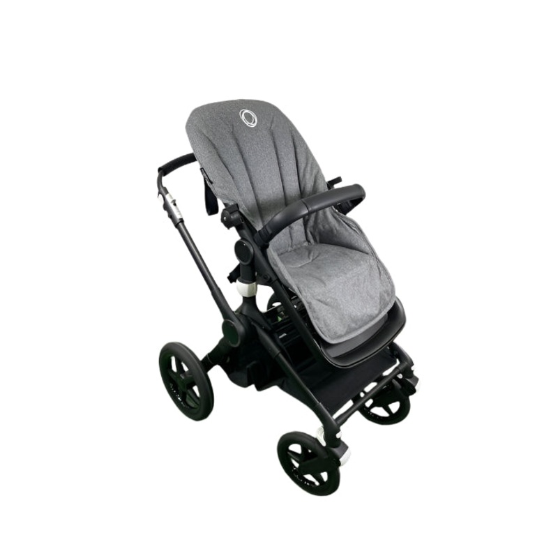 Bugaboo Fox 3 Stroller, 2021, Black, Grey Melange, No Canopy