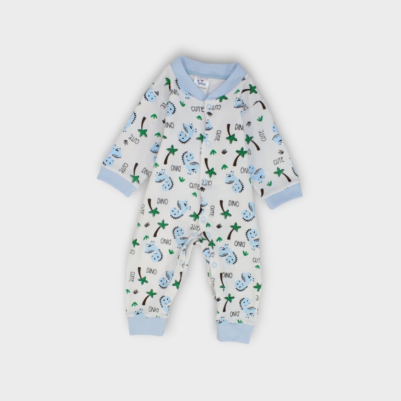 Cute Dinos Long-Sleeved Footless Onesie
