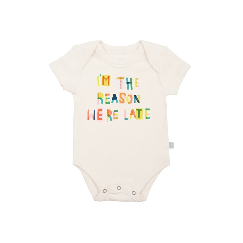 I’m the Reason We’re Late Organic Graphic Bodysuit 0-3 months