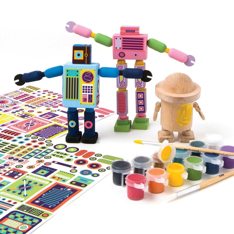 Kid Made Modern Wooden Robot Craft Kit