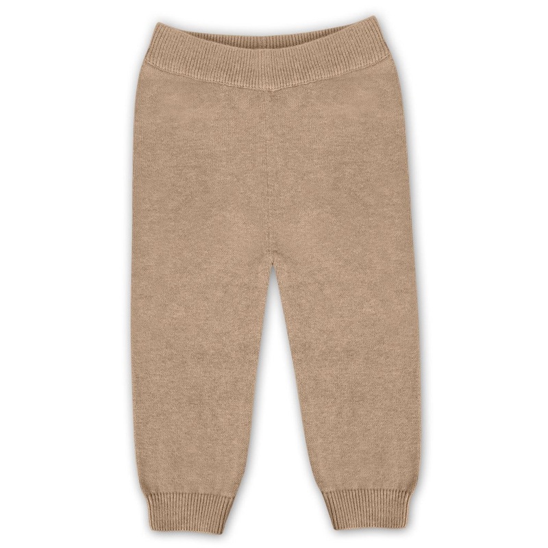 Organic Cotton Baby Sweater Knit Pants – Oat Heather 0-3 months