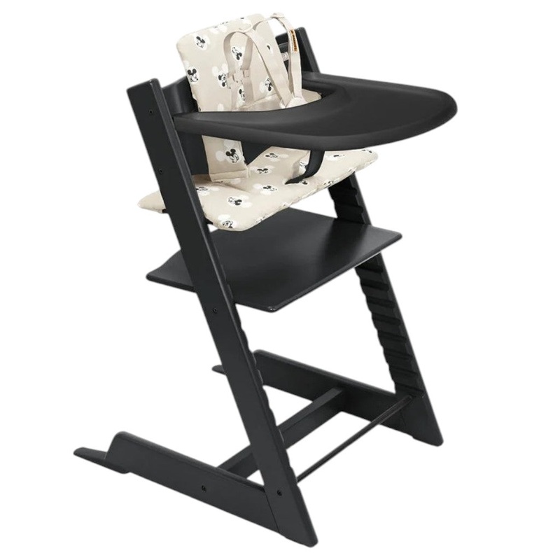 Tripp Trapp Complete Chair Black/Mickey Signature with Cushion Tray