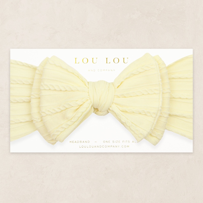 Cable Knit Headband – Lemon Drop