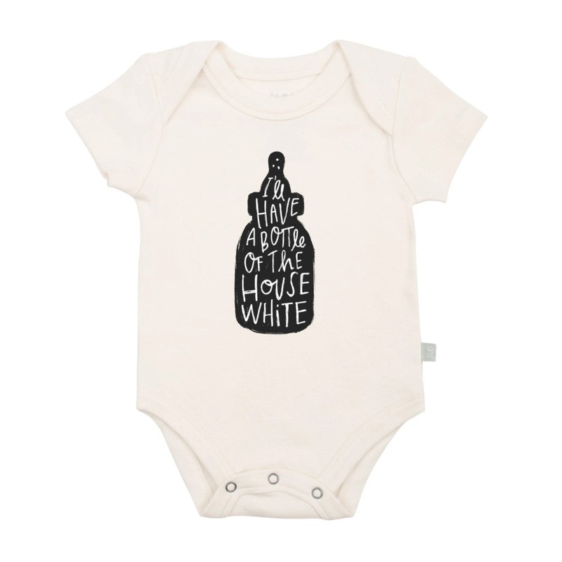 House White Organic Graphic Bodysuit 0-3 months