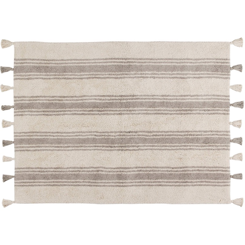 Lorena Canals Stripes Rug – Glacier Grey (4′ x 5′ 3″)