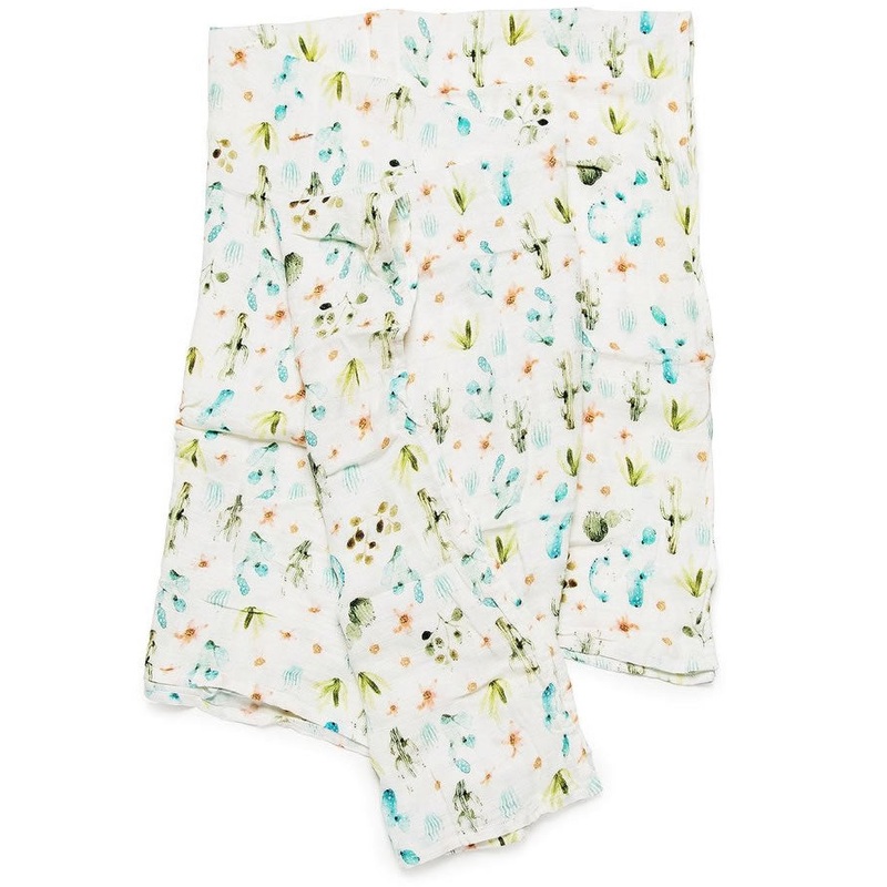 Loulou Lollipop Luxe Muslin Swaddle – Cactus Floral