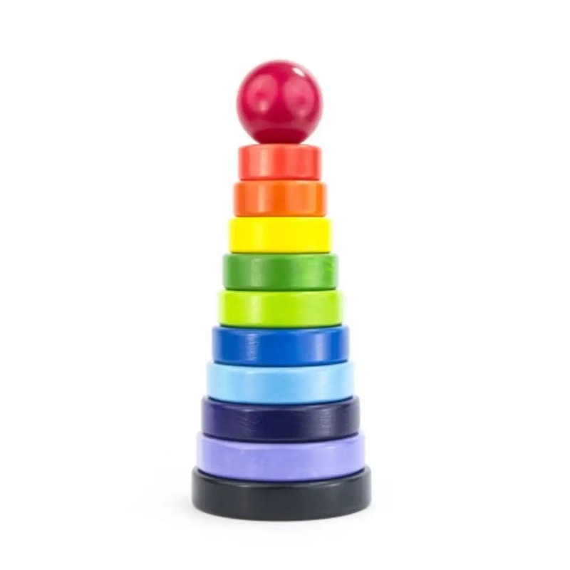 Wooden Pyramid Stacker 10″