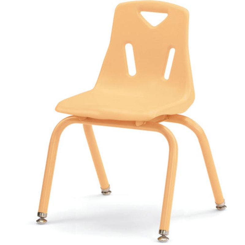 Berries Stacking Chair with Powder-Coated Legs – 14″ Ht – Camel