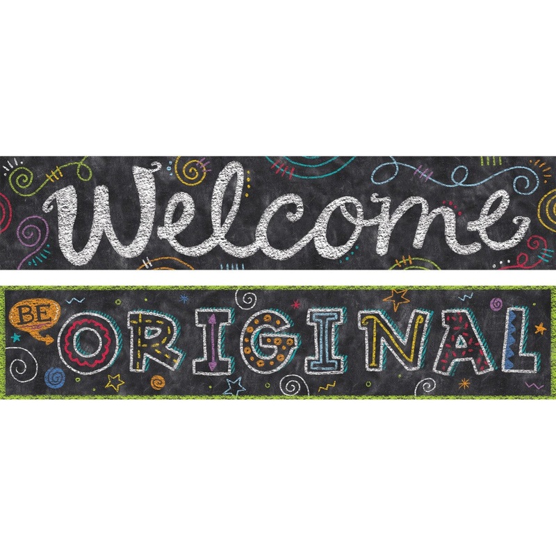 Chalk It Up 2 Sided Welcome Banner