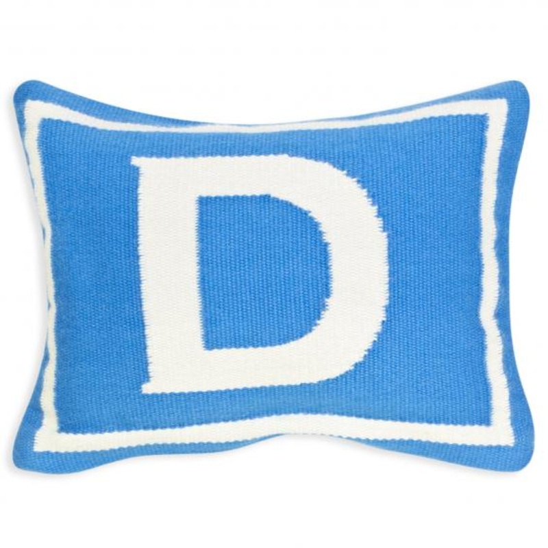 Jonathan Adler Junior Letter D Pillow in Blue