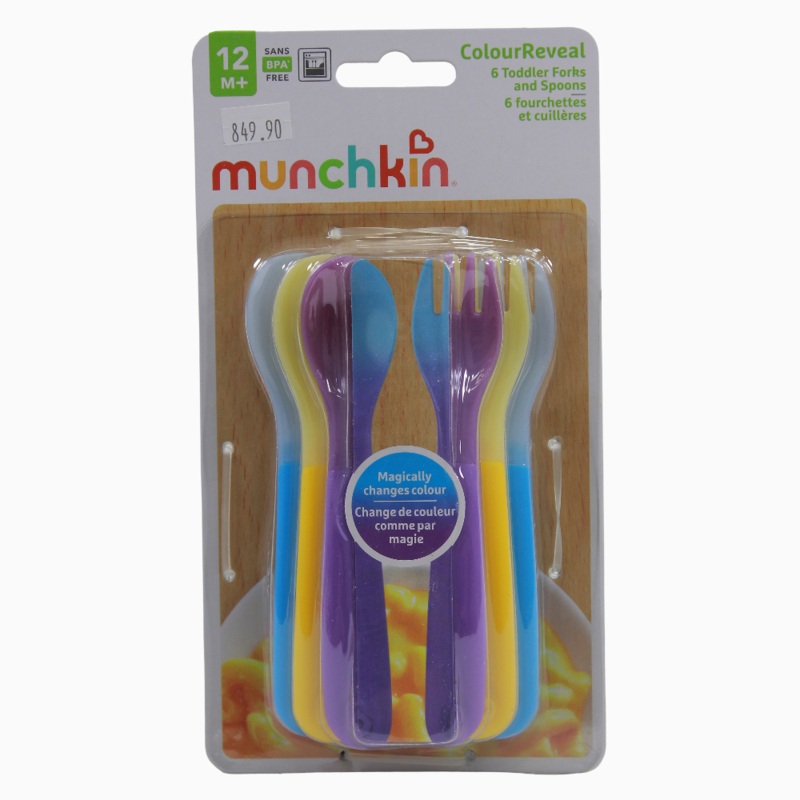 Munchkin ColorReveal Color Changing Toddler Forks & Spoons  Pack of 6  12 Months+