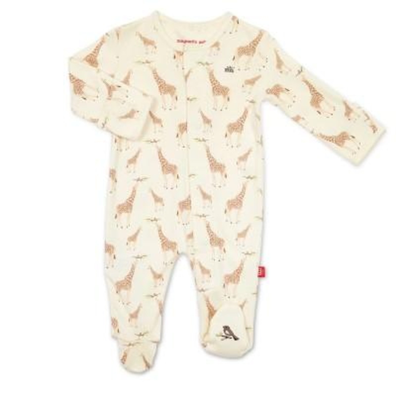 Organic Cotton Magnetic Footie – Jolie Giraffe Preemie