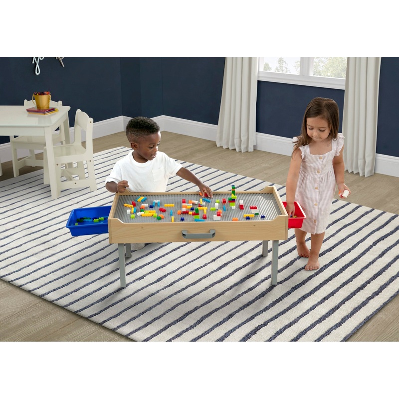 Play N Store Building Bricks Play Table with 100+ Play Bricks Included