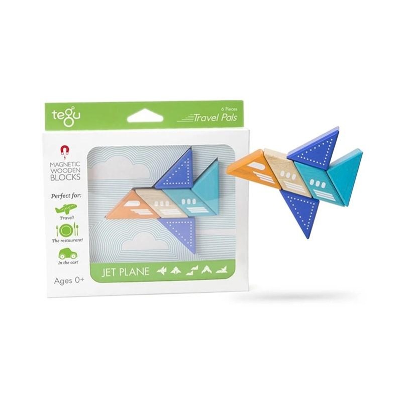 Travel Pal Magnetic Wooden Blocks Set – Jet Plane