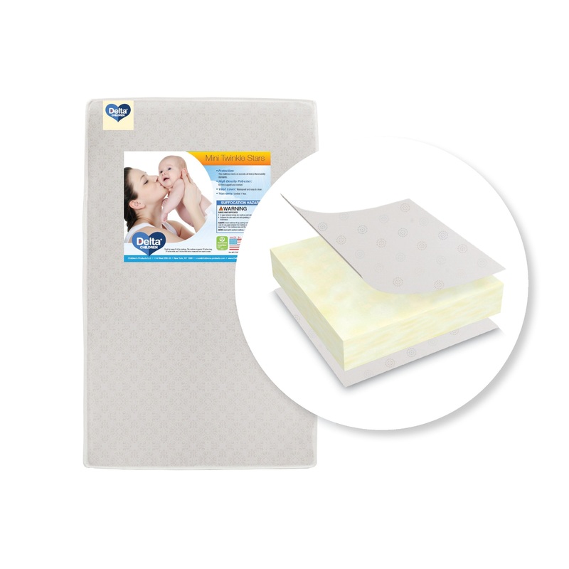 Twinkle Stars 3-inch Mini/Portable Crib Mattress