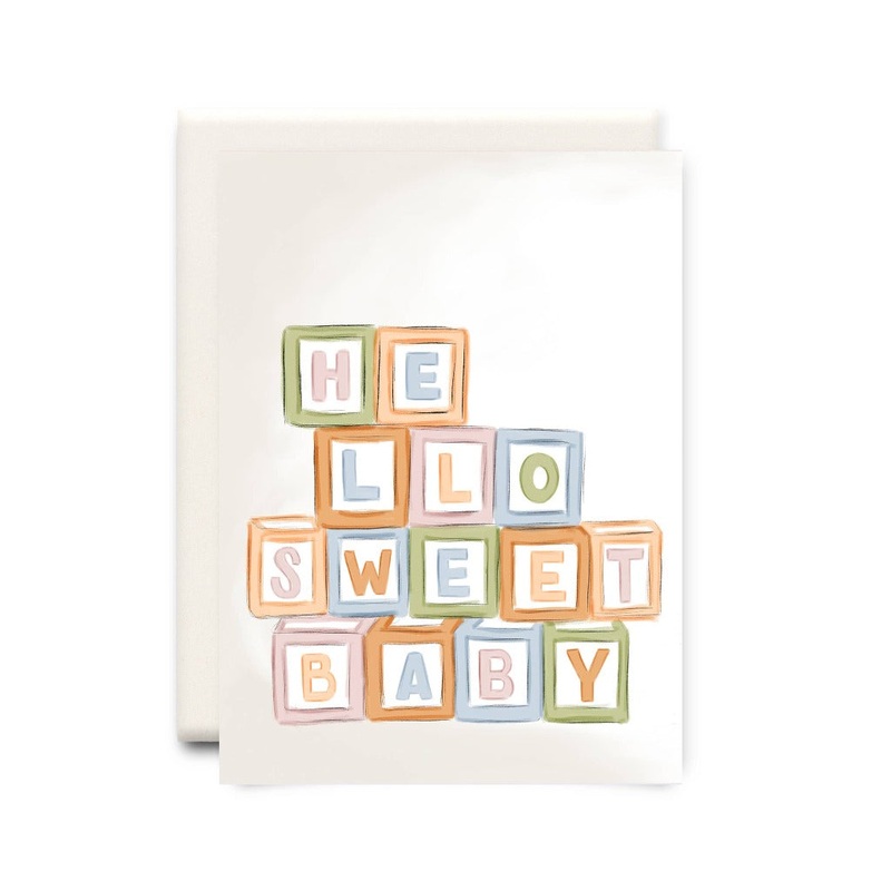 Hello Sweet Baby New Baby Greeting Card