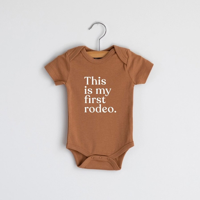 This Is My First Rodeo Bodysuit – Camel 0-3 months