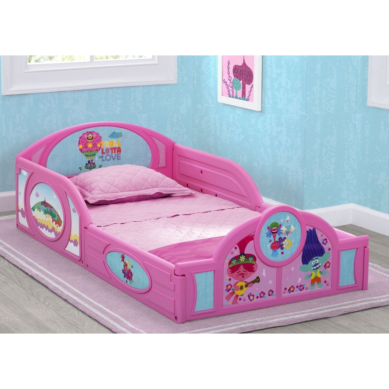 Trolls World Tour Plastic Sleep and Play Toddler Bed