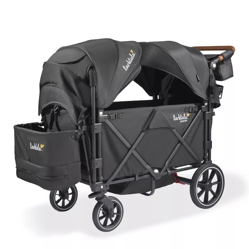 Caravan V3 Stroller Wagon with Reclining Seats – Byron Black