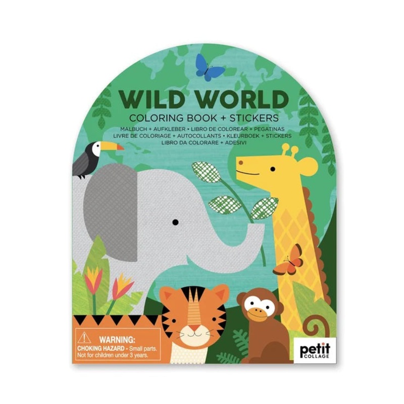 Coloring Book with Stickers – Wild World