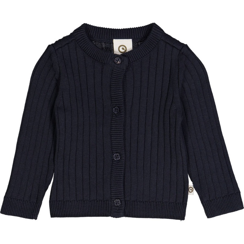 Ribbed Knit Cardigan – Night Blue 0-3 months