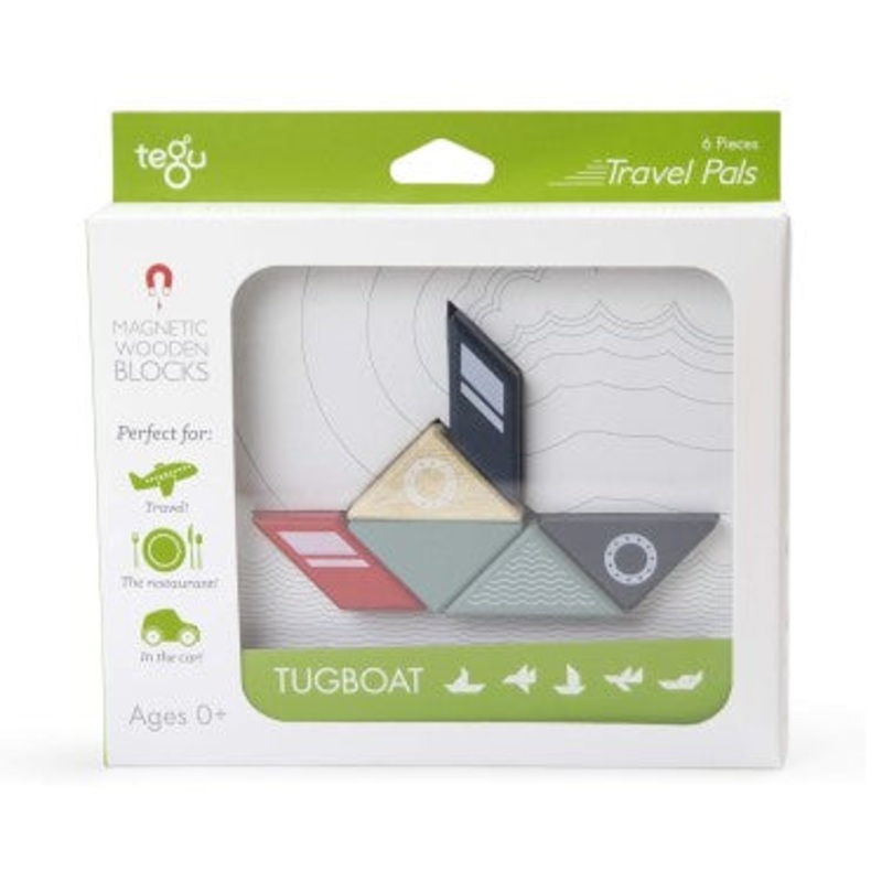 Travel Pal Magnetic Wooden Blocks Set – Tugboat