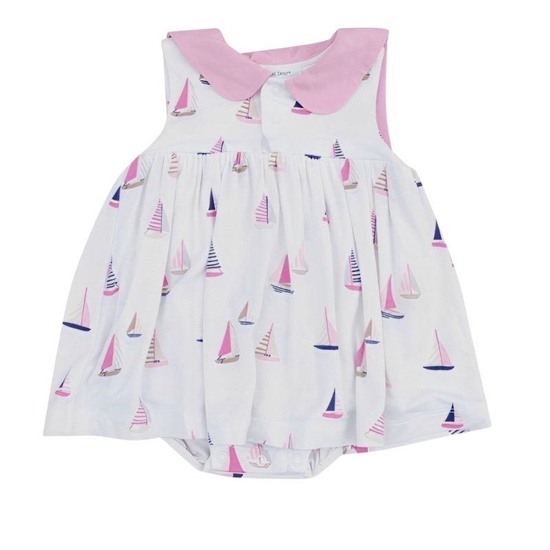 Bodysuit Dress Sailboats Pink Sailor