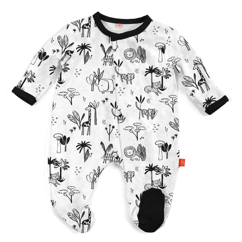 Modal Magnetic Footie – Animal Safari Newborn