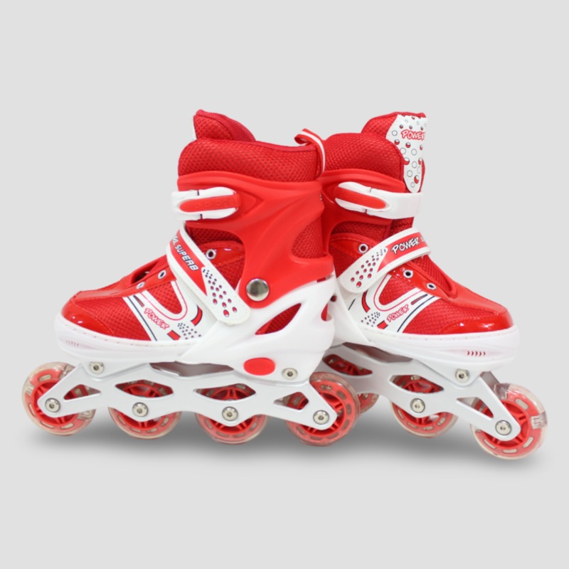 Power Superb Adjustable Roller Skate Shoes  2 Rows, 4 Wheels