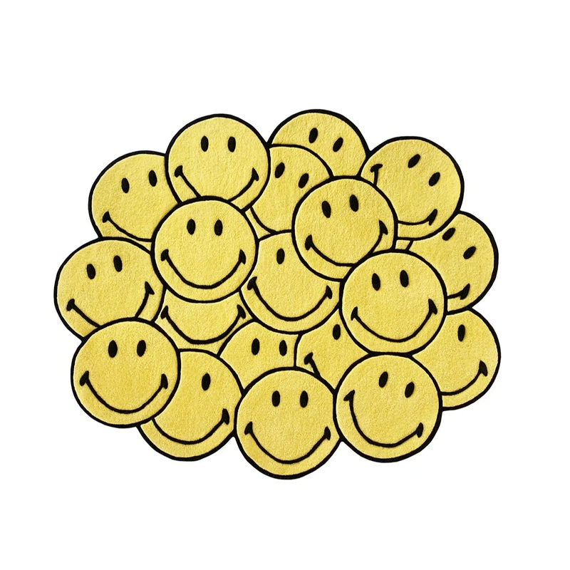 Rug SMILEY BUNCH Yellow 5.9 x 4.9 ft